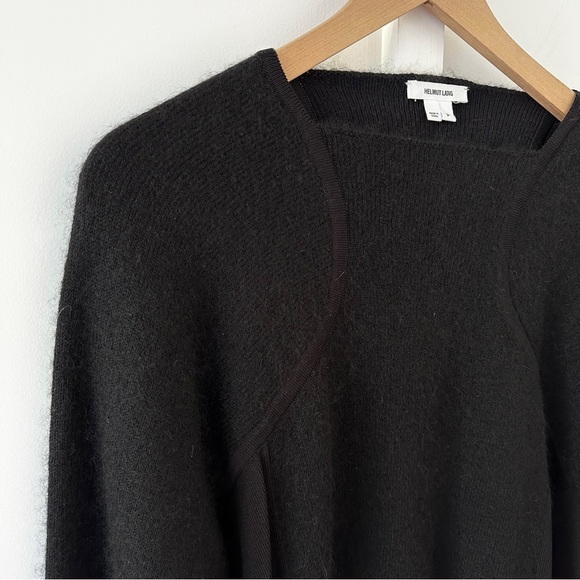 HELMUT LANG black compact interlock pullover dolman sweater - Picture 2 of 5